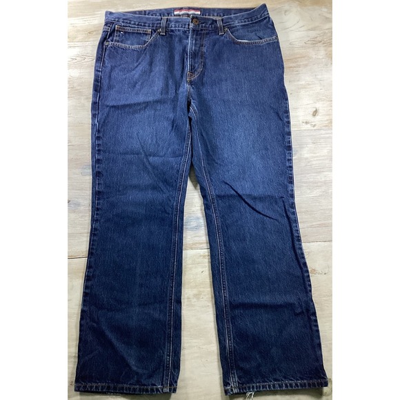 Tommy Hilfiger Boot Cut Dark Wash Jeans Men's 36x30 - Picture 1 of 8